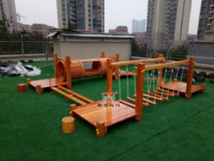栋梁大型户外木制儿童拓展训练器材平衡荡桥幼儿园训练木制器材图3