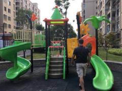 幼儿园儿童户外铁艺秋千庭院荡秋千户外大型游戏设备图3