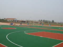 学校塑胶球场地面铺设 人工塑胶跑道 塑胶操场工程 塑胶场馆铺设图2