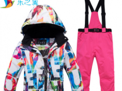 新款成人儿童滑雪服套装男童女童户外加厚保暖防水滑雪衣服两件套图2