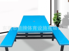 学校学生公司员工食堂餐桌椅组合 4人6人8人餐桌椅连体户外休闲桌图3