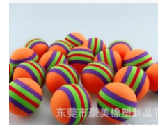 源头厂家批发EVA键子球彩虹球条纹球波波球猫咪耐咬球羽毛球图3