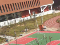 混合型跑道厂家直销环保混合型喷颗粒自结纹塑胶跑道学校塑胶场地图2