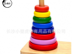 彩色八层汉诺塔(愚公移山)彩盒装 成人古典智力玩具 木制玩具图2