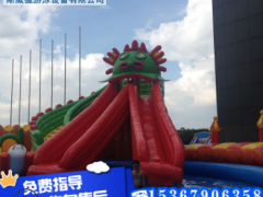 充气滑梯龙头大滑梯 瀑布水滑梯 儿童水上乐园滑梯设施设备厂家图2