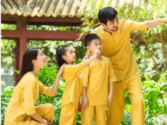 康愫雅亚麻瑜伽服纯色禅修居士透气宽松套装太极服健身服一件代发图2