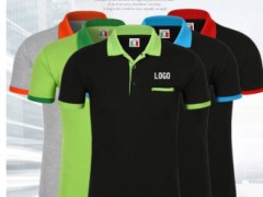 短袖翻领纯棉配色工作服定制口袋款polo衫广告衫印字图定做文化衫图3