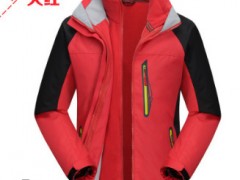 厂家定制logo男女情侣款户外冲锋衣三合一可拆卸抓绒两件套登山服图2