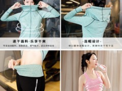 2019火爆韩版新款春夏瑜伽服健身房跑步速干衣显瘦运动五件套装女图2