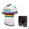 2017款环法BORA HANSGROHE博拉车队萨甘彩虹条夏短袖骑行服