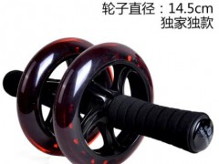 山联环保PU健腹小轮透明红双轮腹肌轮静音收腹轮运动健身用品滚轮图2