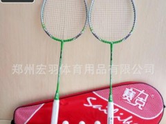 一件代发羽毛球拍套装碳纤维2支成人健身送羽毛球包儿童球拍正品图1