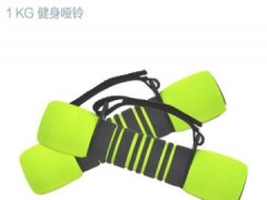 SAYOGA居家轻健身器材 时尚双色1kg一对便携式瑜伽防脱泡棉哑铃图3