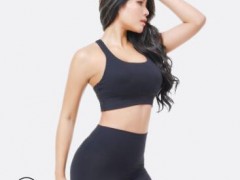 瑜伽服两件套装女 2019新款短裤显瘦健身跑步运动服 美背防震文胸图2