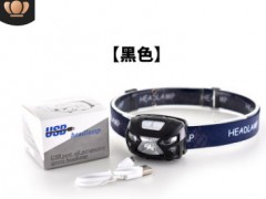 LED头灯感应换饵灯 户外钓鱼USB充电头戴灯 强光夜钓登山露营灯图2