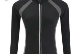 SCR暴汗服女长短袖外套健身运动跑步爆汗速干瑜伽服排汗发热拉链图1
