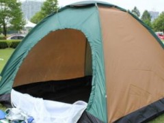 户外野营4人帐篷 四人单层宿营帐/防风防雨防蚊防紫外线帐篷批发图2