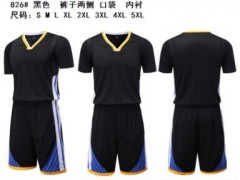 826#NBA勇士队短袖组队服黑色蓝色白色图3