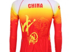 现货吸湿排汗热转印中国风长袖鑫牌达人厂家直销骑行服供应图3