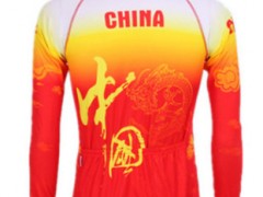 现货吸湿排汗热转印中国风长袖鑫牌达人厂家直销骑行服供应图2