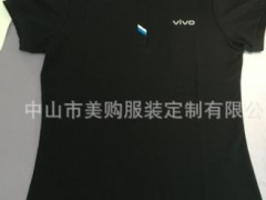 2019新款男女VIVO工作服短袖翻领POLO衫纯棉新款工作T恤可定制图2