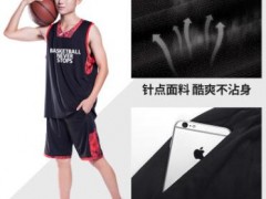 球衣篮球服套装男夏季比赛运动篮球训练队服定制背心团购印字图2