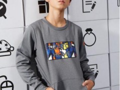 2019春季新款男士运动卫衣 印花圆领套头长袖 时尚卫衣潮男装图3