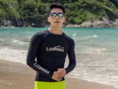 韩国2019新品情侣潜水服女分体长袖防晒衣速干浮潜冲浪服水母衣男图3
