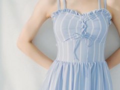 小清新连体裙夏日游玩耍吊带清凉防走光分销代发游泳衣女士图3
