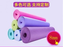 瑜伽垫厂家 tpe瑜伽垫8mm单色环保防滑瑜伽垫tpe 女神运动瑜伽垫图3