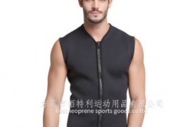 跨境热卖潜水料无袖上衣 男士运动背心 暴汗背心 可定制LOGO图2