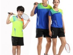 羽毛球服套装男女款情侣透气速干比赛队服短袖短裤运动训练网球服图2