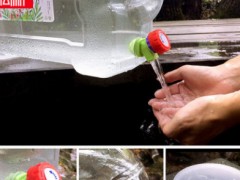 户外车载自驾四方PC储水桶18L矿泉水饮水桶纯净水桶白色透明水桶图3