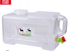户外车载自驾四方PC储水桶18L矿泉水饮水桶纯净水桶白色透明水桶图2