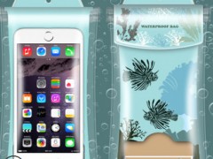 一件代发 透明防水手机袋套挂脖 海底世界大号新款手机防水袋图3