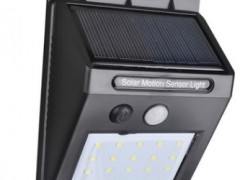 人体感应墙壁灯充电太阳能壁灯20LED户外防水走廊庭院灯照明路灯图2