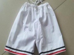 夏季跆拳道短裤儿童成人纯棉道服裤子初学者训练短裤全棉透气白色图2