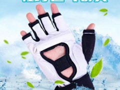 跆拳道手套脚套儿童跆拳道护具护手护脚背散打空手道拳击手套半指图2