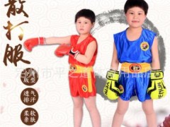散打服拳击格斗服搏击短裤散打衣服泰拳短裤儿童男女武术训练服装图2