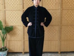新款金丝绒太极服女南韩绒太极拳服秋冬加绒加厚练功服武术服男款图2