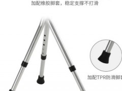 热卖铝合金手杖凳折叠拐杖凳带灯拐杖凳三角可靠老人手杖凳椅子图2