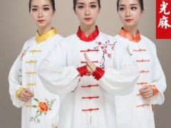 春季新款太极服女 牡丹梅花刺绣太极拳练功表演服装 春秋比赛服图3