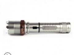 外贸出口T6莲花攻击头强光手电铝合金直充旋转调焦强光led手电筒图2