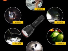 C8强光手电筒 T6 多功能可充电防水防身LED远射户外家用厂家批发图3