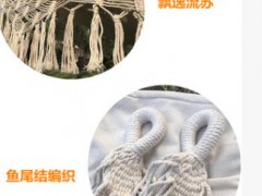 ins流苏吊床 双人加大帆布吊床 麻棉波西米亚摄影道具户外室内图3