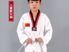 厂家直销纯棉涤棉春季夏季成人儿童男女跆拳道服装跆拳道训练服图2