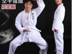 厂家直销涤棉纯棉新款空手道服成人儿童空手道训练服跆拳道服定制图2