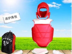 跆拳道护具五件套全套儿童成人训练套装比赛型头盔送跆拳道护具包图2