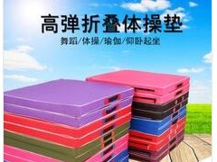 厂家直销体操垫健身仰卧起坐空翻海绵垫子多彩牛津皮革折叠体操垫图3