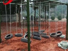 部队训障碍器材心理训练户外拓展厂家直销户外拓展器材轮胎荡桥图3